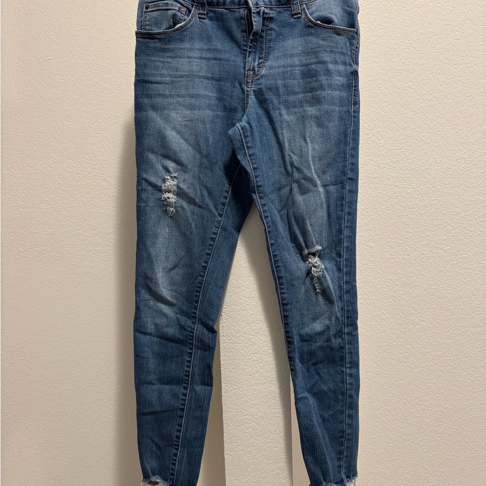 Kensie Dark Blue Distressed Skinny Jeans